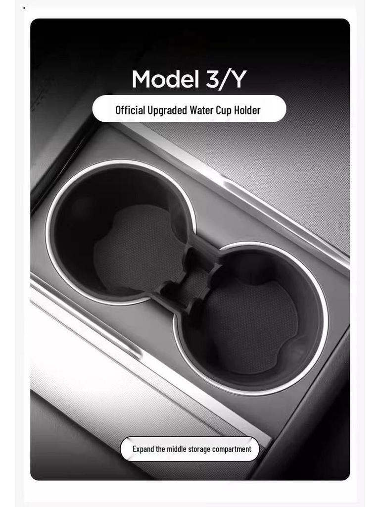 Compatible Cup Holder for Tesla Model Y Facelift (2025) Center Console