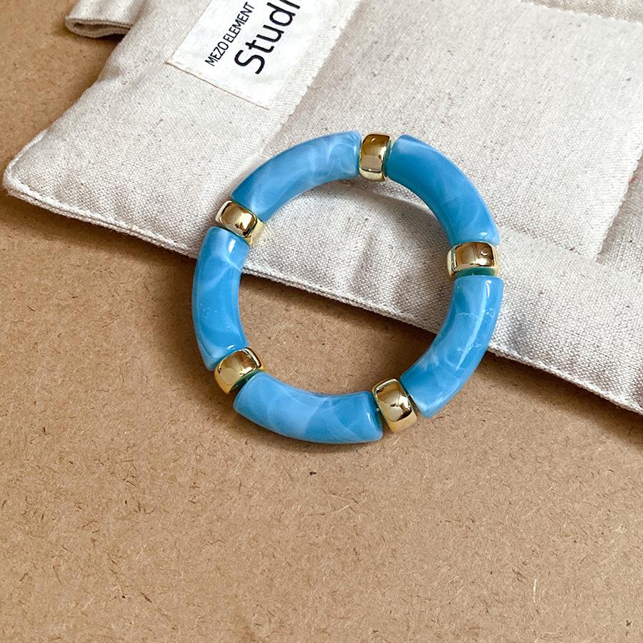 Acrylic Splicing Round Bangles for Women 2025 Retro Fashion Versatile Bracelet High-end Touch Hand Minimalist Men's Zircon Gift