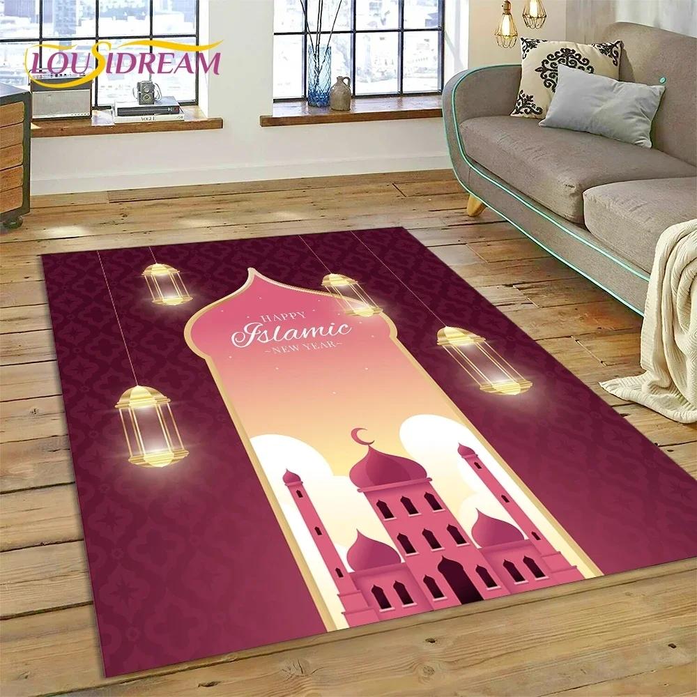 Muslimský Islám Modlitba Klečící Poly Podložky Mandala Koberec Kobereček do Ložnice Obývacího Pokoje Domácí Dekorace na Pohovku,Velká Dekorativní Podlahová Rohož