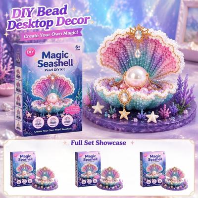 Magic Seashell Pearl DIY Kit Create Your Own Seashell Pearl Display Craft Bead Set for Kids and Adults Educational Art Project