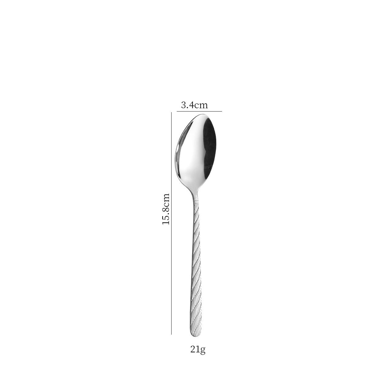 Stainless steel twisted handle cutlery set knife fork spoon set twisted rope embossed pattern Dinnerware sets  cutlery set
