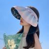 UV Protection Women Sunhat Big Brim Empty Top Hat Outdoor Beach Cap Bucket Hat  Girls