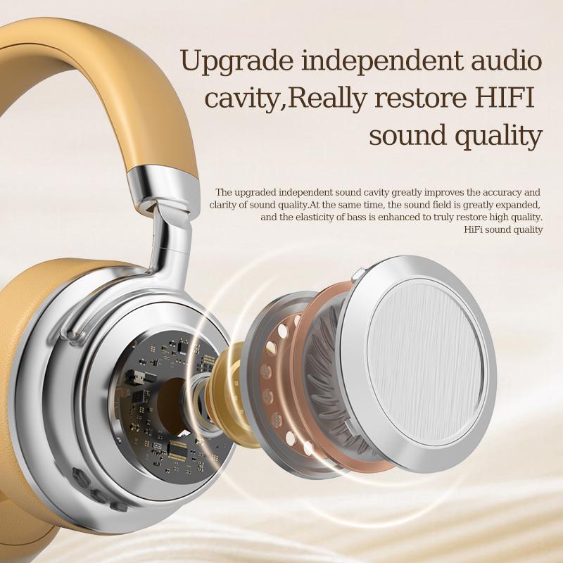 Headset CR-9 Metal Retro Wireless Bluetooth Headset 5.4 Sports Fashion Business Ear Music Headphones Long Battery Life