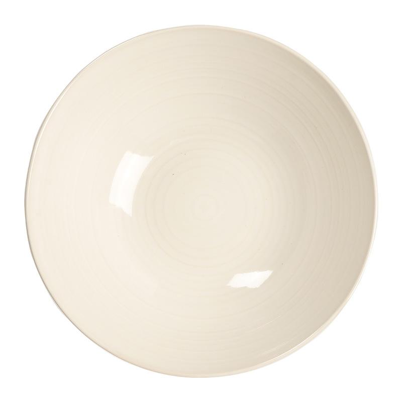 Simple Open Bowl Ceramic Bowl Minimalist Style Tableware Bowl Household Round Bowl Large Bowl Restaurant Ramen Bowl