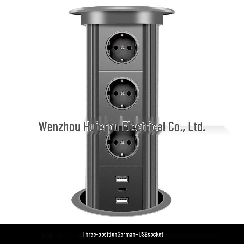 SJ Automatic Pop-Up Kitchen Island Power Socket