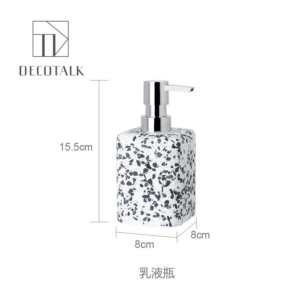 1pc Terrazzo Bathroom Toiletries Toothbrush Cup Soap Dish Lotion Bottle Storage Tray Toothbrush Holder Bathroom Accessories