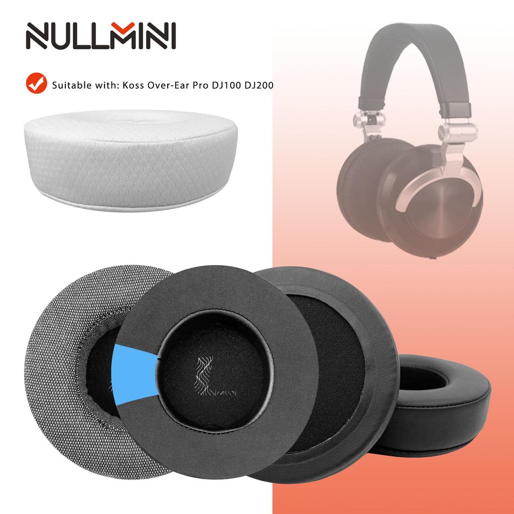 NullMini Replacement Earpads for Koss Over-Ear Pro DJ100 DJ200 Headphones Ear Cushion Earmuffs Cooling Gel Sleeve Headband