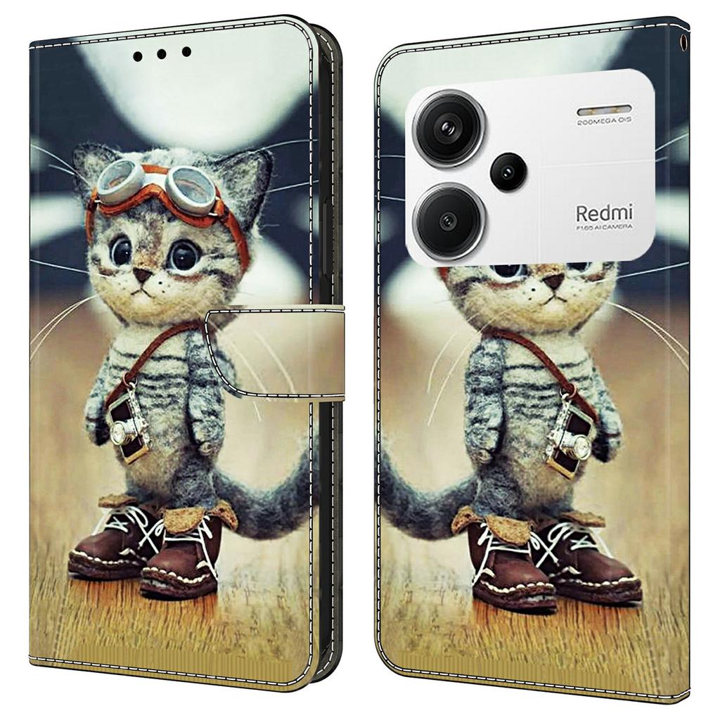 For Xiaomi Redmi Note 13 Pro+ 5G Case Pattern Printing Anti-Drop Leather Flip Wallet Phone Cover