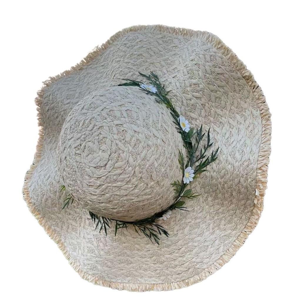 Sun Protection Straw Hat With Wide Brim For Beach Vacation And Outdoor Activities