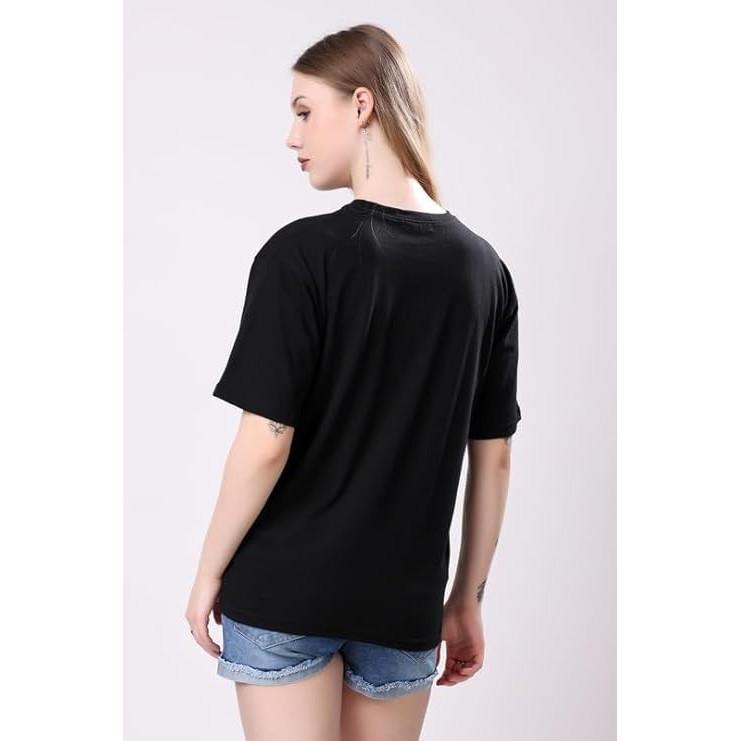 Pack Of 2 Cotton Blend Graphic Printed Half Sleeves Oversized Loose fit T-shirt