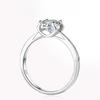Tezzc  Moissanite Ring Sterling Silver Lab Diamond for Women Wedding Engagement Rings Band Jewelry with Certificate