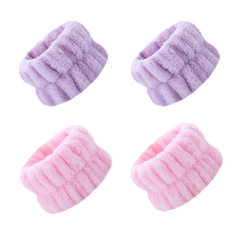 2/4/8PCS Reusable Wrist Washband Microfiber Wash Towel Band Wristband for Washing Face Women Girl Yoga Sport Wrist Sweatband
