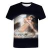 Fashionable Trendy Style Angel Pattern 3D Digital Printed Short Sleeved T-shirt for Men Women Shirt