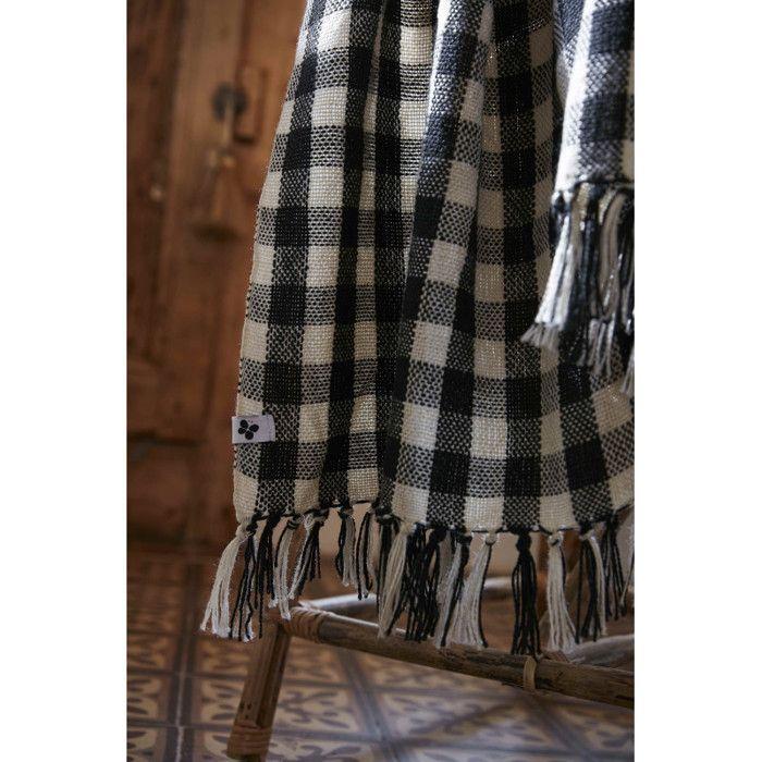 Plaid à franges tissé teint "Gabriel" toutes dimensions - 130 x 160 cm