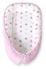 Baby Cocoon, Double-sided, Playpen, Swaddle, Premium BOBONO - Stars, Gray-pink/gray