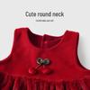 Youqi Baby Girls' Winter Fleece-Lined Velvet New Year Princess Dress