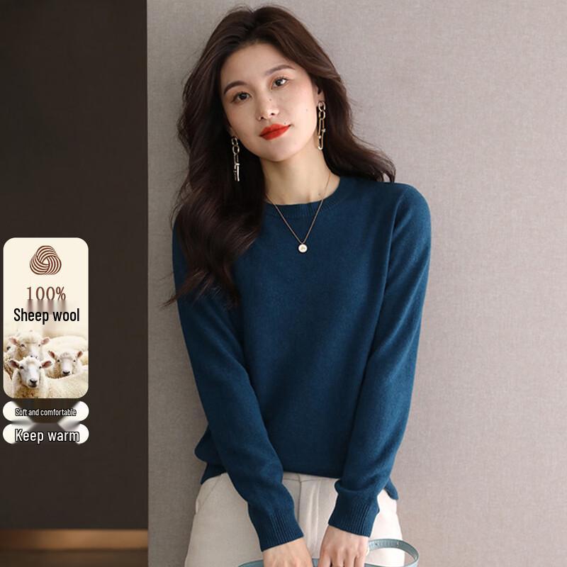 

Женский джемпер SNOWFLYING с круглым вырезом, 100% шерсть ягненка L