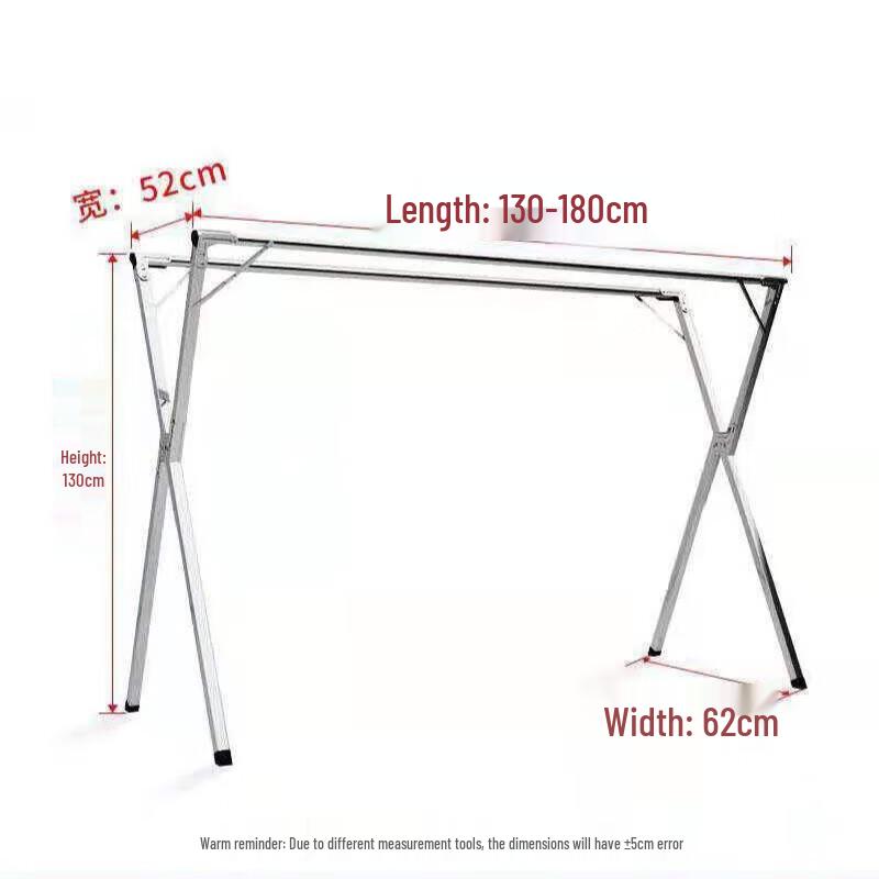 miflame Foldable Double Pole Drying Rack