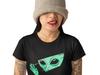 Bio Damen Baumwol T-Shirt Old School Retro Love Alien Funny Friend Gamer Weekend