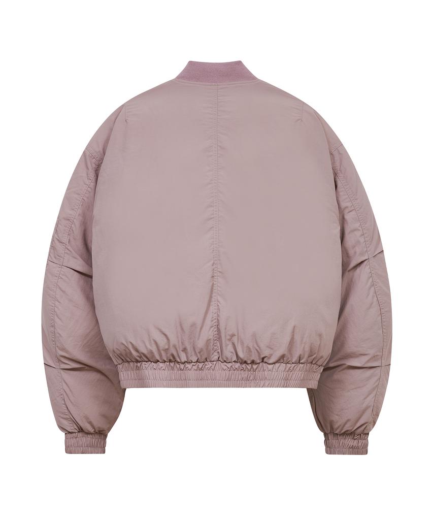Ironyporno Whiteline 86-Iro300 Padded Ma-1 Oversized Short Padded Jacket Deep Pink
