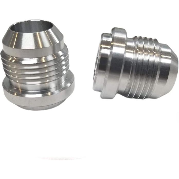 Riloer Aufschweiß-Nippel 12AN Schlauchanschlussnippel Schweißbares Aluminium JIC 12 an Bördelgewinde Kraftstofföl-Adapterfitting