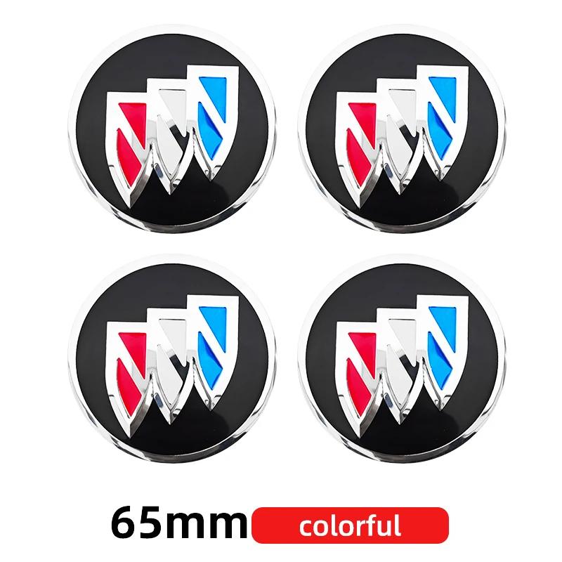 4pcs 3D 56mm 60mm 65mm Car Wheel Hub Centre Cap For Buick Badge Emblem Hub Center Cover Car Logo Sticker Styling Accessories