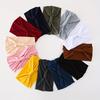 Bohemian Solid Color Stretchy Sports Headband - Sweat-Absorbing Yoga Hair Band Scarf Accessory