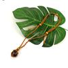 Adjustable Hand-Woven Crystal Stone Necklace with Net Bag Pendant