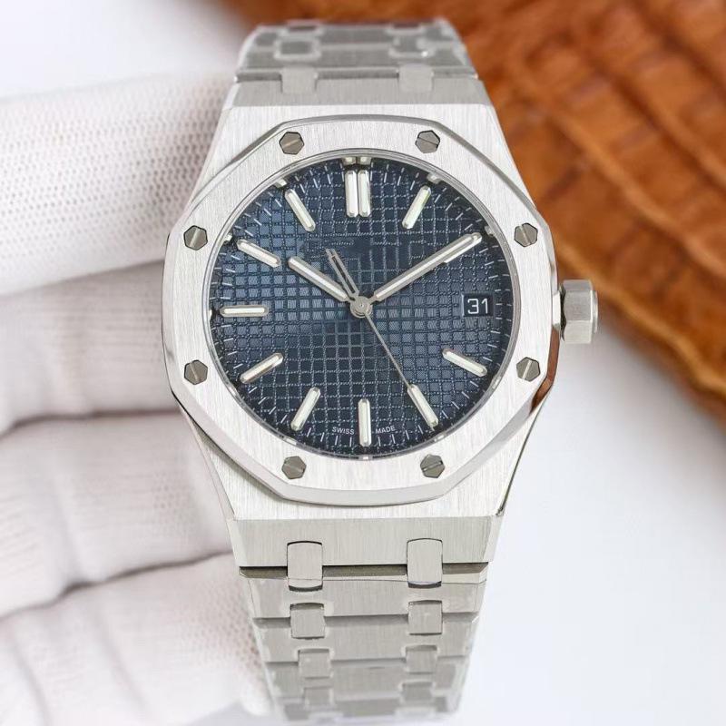 

Чоловічий автоматичний наручний годинник Aijia Royal Oak Серії 15500 з нержавіючої сталі з календарем та люмінесцентними елементами. Japanese