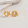 Women Boho Gold All Match Pearl Roundel Ear Stud Earring
