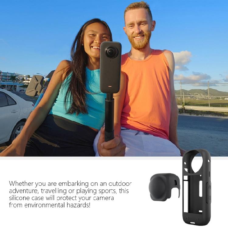 Silicone Encasement for Insta 360X4 Adventure Camera, Full Lens Shield, User Friendly Interface