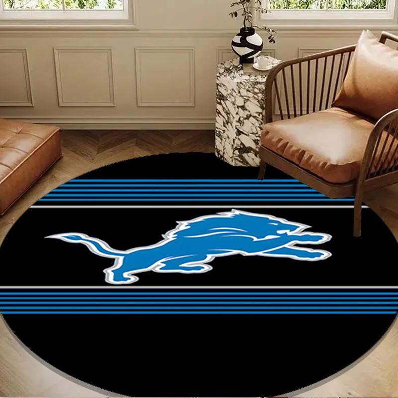 Detroit Team Spirit Round Mat, Anti-slip Circle Carpet Chair Rug For livingroom,Bedroom, Doormat Home Decor Gift Christmas Gifts