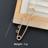 Colorfast Electroplated Safety Pin Brooch with Loop Holder for Sweaters and Pants