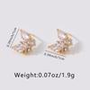 Gold-Plated Zirconia Butterfly Stud Earrings for Women