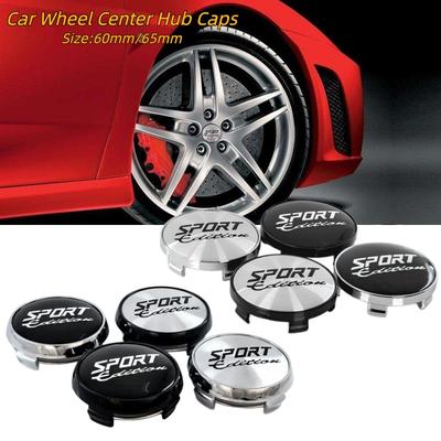 4Pcs 60mm/65mm SPORT Edition Logo Car Wheel Center Hub Caps Cover Decoration Accessories