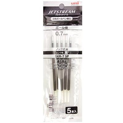 Mitsubishi Pencil Ballpoint Pen Refill Jetstream 0.7mm Black SXR-7 5 Pieces ComputerPeripheral Equipment