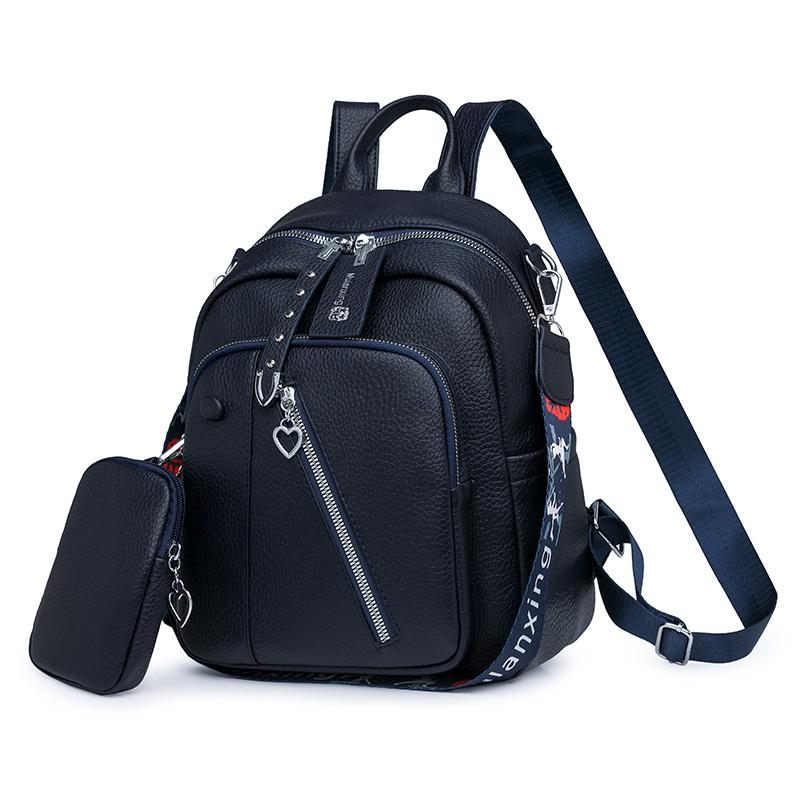 Damen Rucksack aus weichem Leder Vintage Reiserucksack