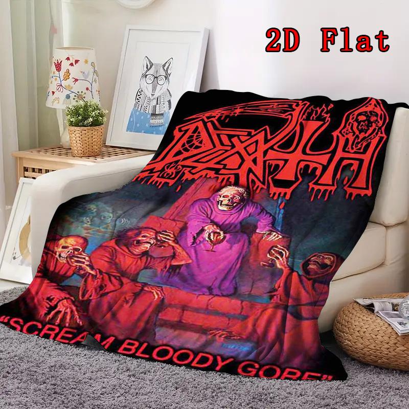 Death 2D Flat Pattern Flannel Blanket High Quality All Seasons Warmth and Comfort Perfect for Christmas Gifts.DMT0925498