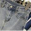 Jupe trapèze en jean taille haute pour femme - Tendance slim été 2021