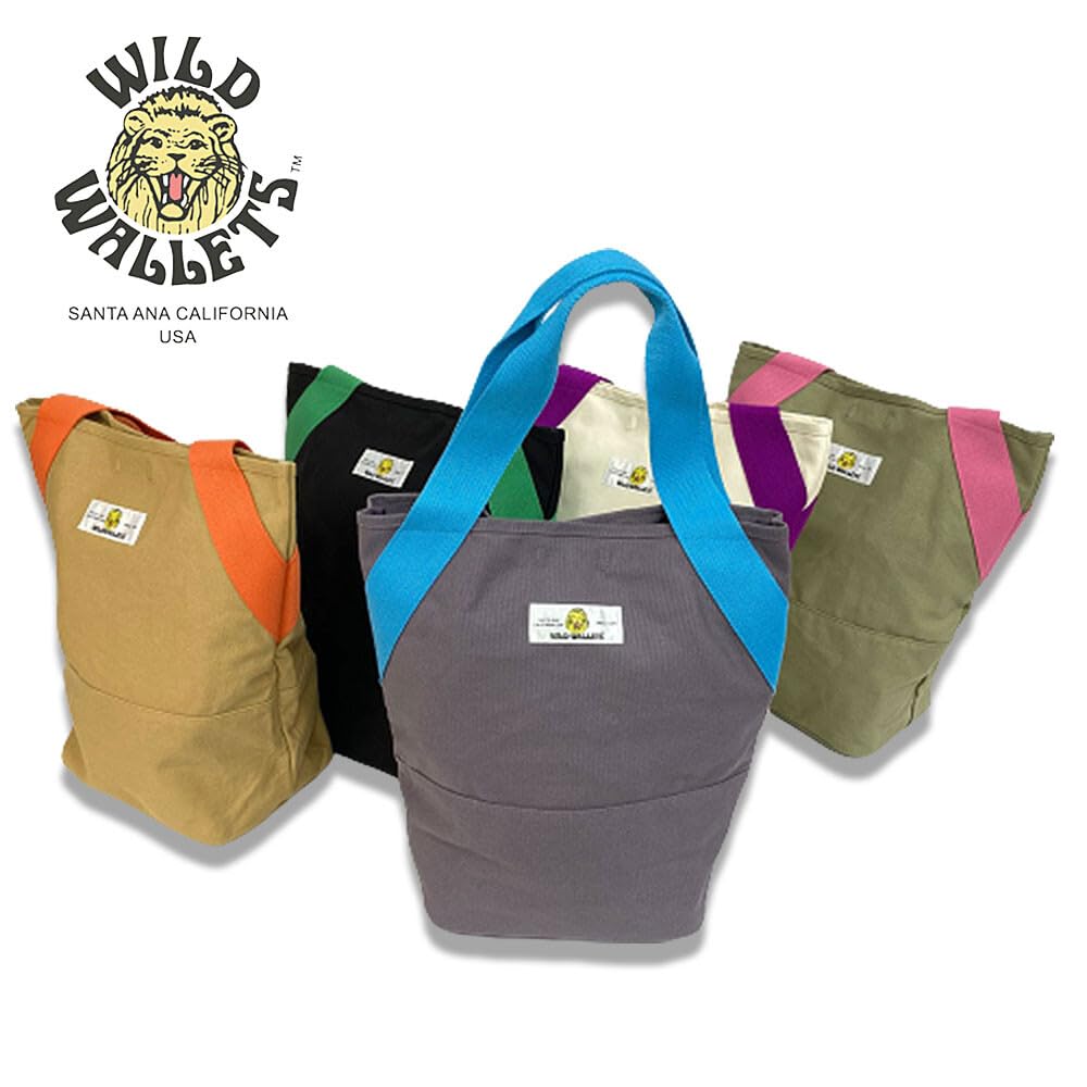 Tote Bag 28L WW CANVAS BREDT HANDTAG TOTE Stor Kapacitetsväska [Wild Wallet] (Bomullscanvas, 16oz) [WW-004 / VÄSKA] 26_MOS