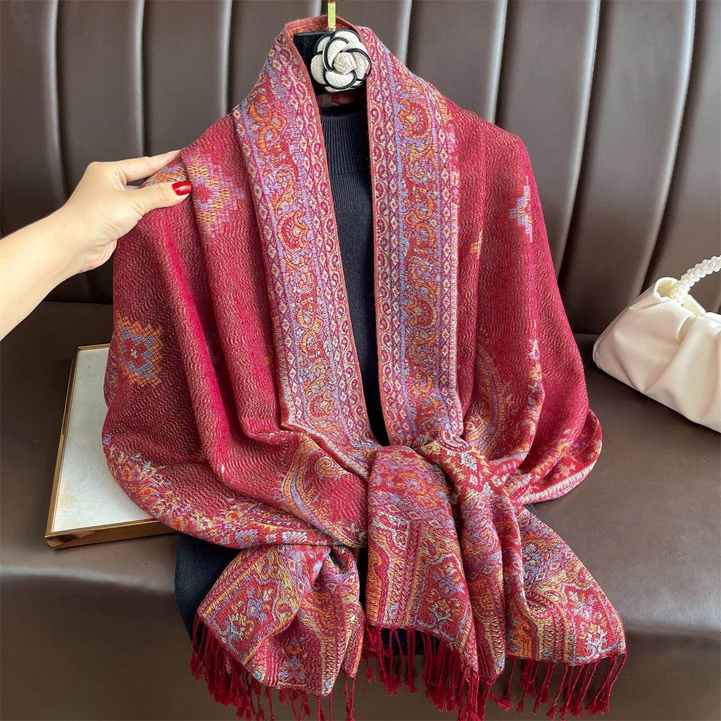 Luxury Jacquard Scarf Women Pasley Print New Wraps Pashmina Travel Poncho Warm Blanket Winter Bufanda Shawl Female Stoles