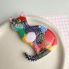 3D Sitting Cat Refrigerator Magnet Embossed Geometric Colorful Kitten Fridge Magnet Home Kitchen Cabinet Locker Whiteboard Decoration