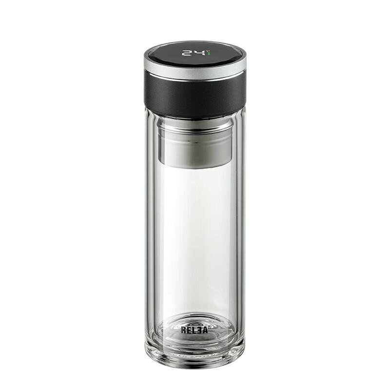 Wushengwu Smart Digital Display Double-Wall Glass Tea Bottle