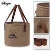 10/20L Folding Portable Bucket with Cover Car Wash Fishing Bathroom Tool Silicone Bucket Outdoor Camping Organizing Bag