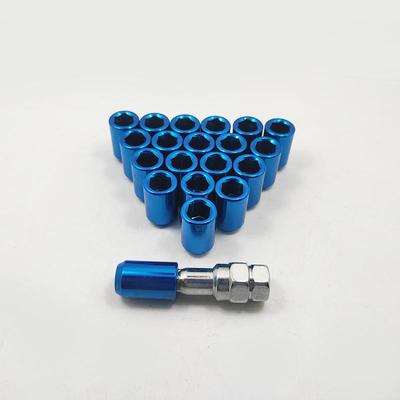 Blauwe Diefstalbestendige Wielmoeren met Verwijdersleutel