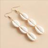 European and American new fashion casual vacation style long multiple shell earrings handmade earrings