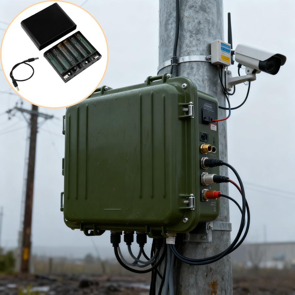 DIY 6x18611 Battery 1V USB + 9V 11V 1.1x1.1mm UPS Power Supply Box for WiFi Router Optical Modem Security Camera Without Battery