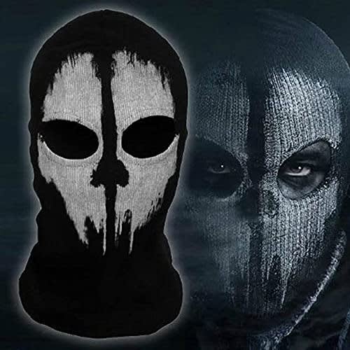 Ghost-Style Skull Airsoft Face Mask, Ghost Skull Balaclava, Skeleton Balaclava, Face Mask, Balaclava, Costume Party