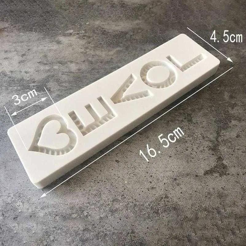LOVE Letter Decorating Cutter Mould Mold Sugar Craft Tool Silicone Baking Mold Cake Decoration