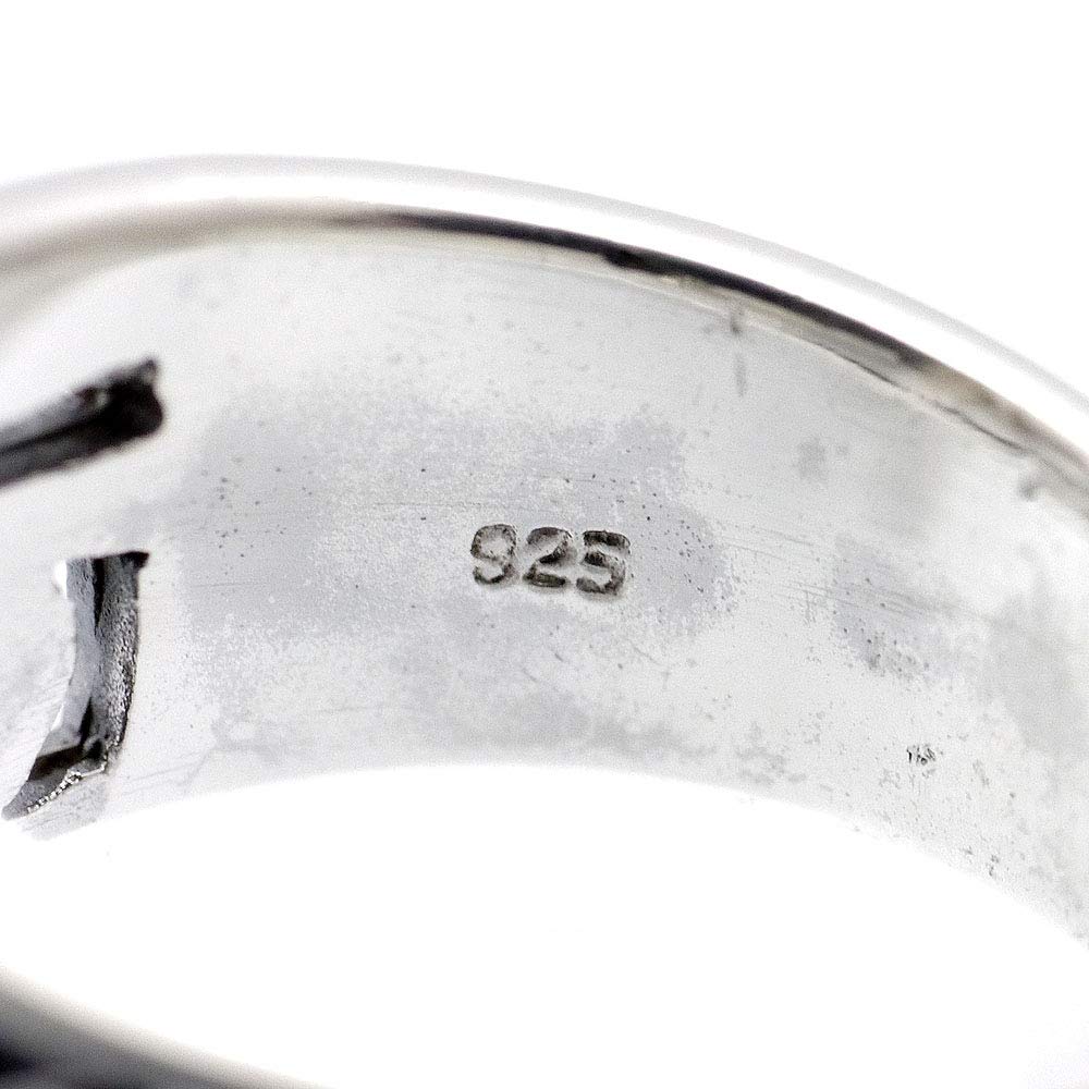 [Silver One] Sterling Silver 925 Eye of Horus Ring for Men, Size 7 (Size 17)